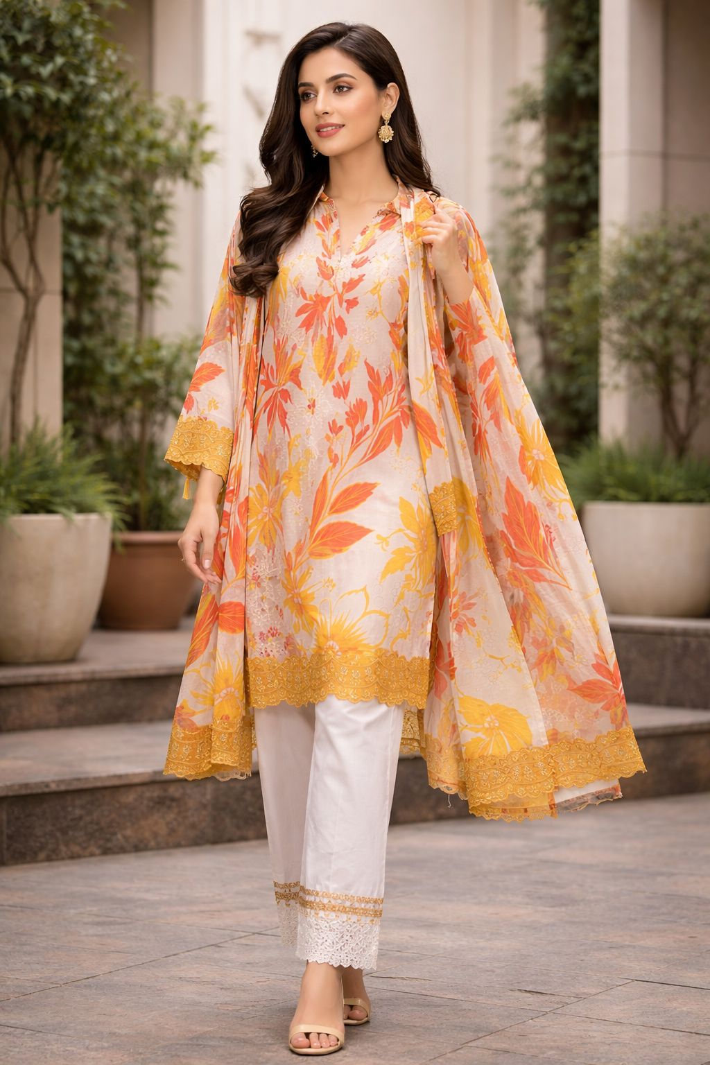 Buy Bana Dora Lawn 3 Piece Suit Online in Pakistan
