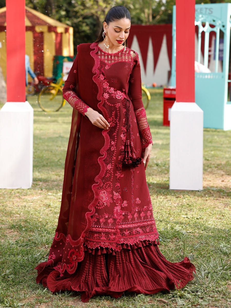 Hyyas Luxury Borer Embroidered Lawn 3-Piece Suit