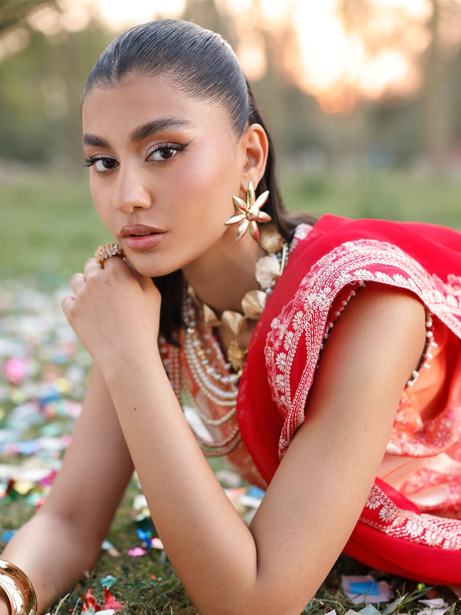 Hyyas by Bin Ilyas - Luxury 3 PC Lawn Suit with Embroidered Dupatta