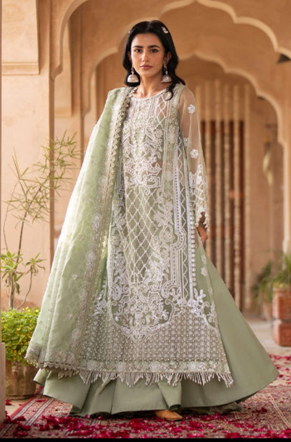 Buy Bin Ilyas Luxury Organza 3 Piece Suit with Tufting & Sequence Online