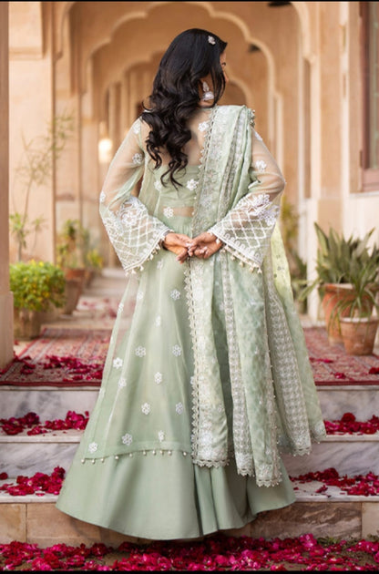 Buy Bin Ilyas Luxury Organza 3 Piece Suit with Tufting & Sequence Online