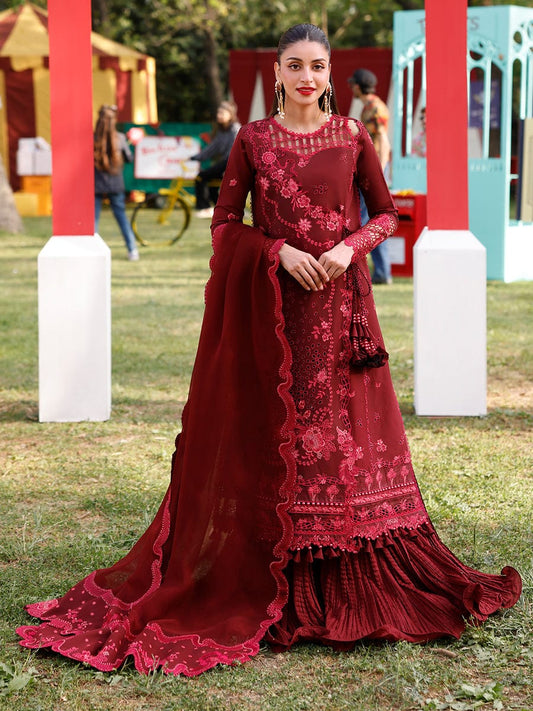 Hyyas Luxury Borer Embroidered Lawn 3-Piece Suit