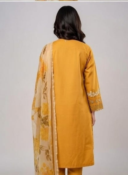 Buy Embroidered Lawn 3 Piece Suit with Digital Dupatta Online Pakistan