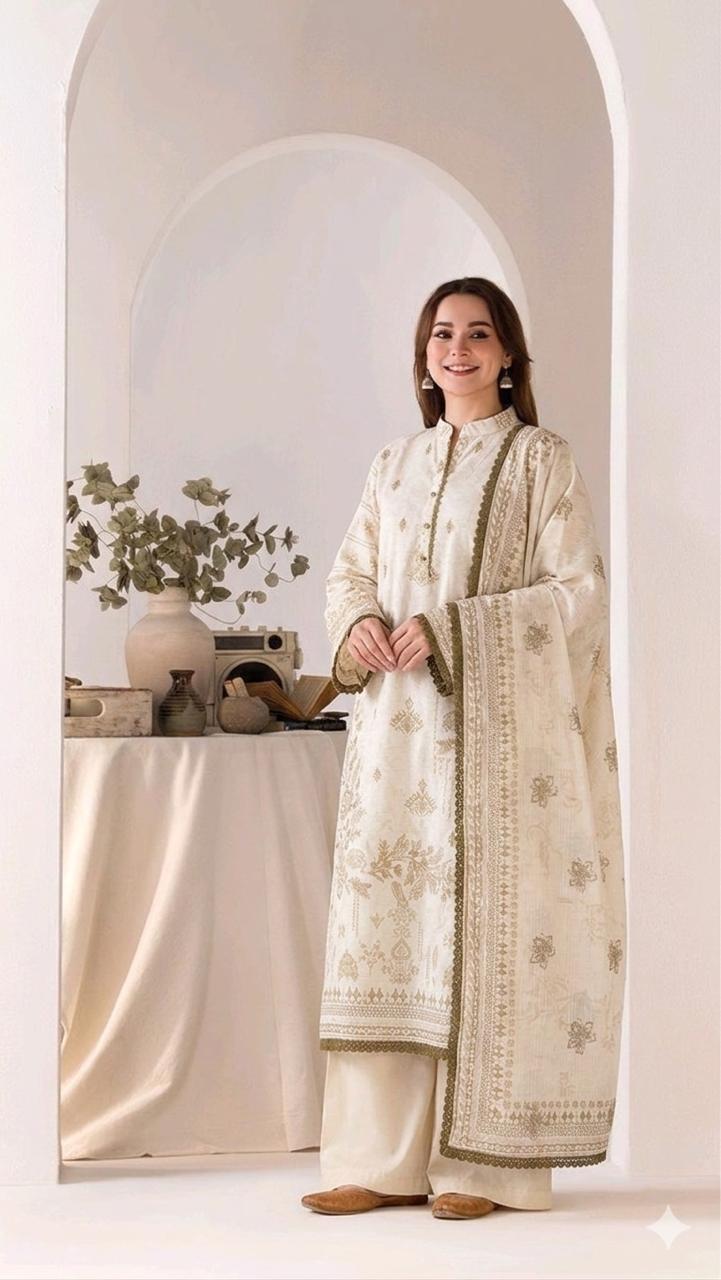 Buy Printed Embroidery Lawn 3 Piece Suit Online in Pakistan