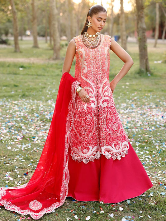 Hyyas by Bin Ilyas - Luxury 3 PC Lawn Suit with Embroidered Dupatta
