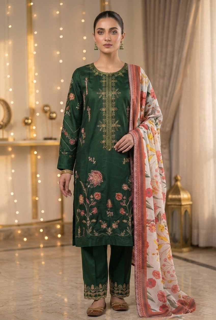 Buy Ready-to-Wear Embroidered Lawn 3 Piece Suit Online Pakistan