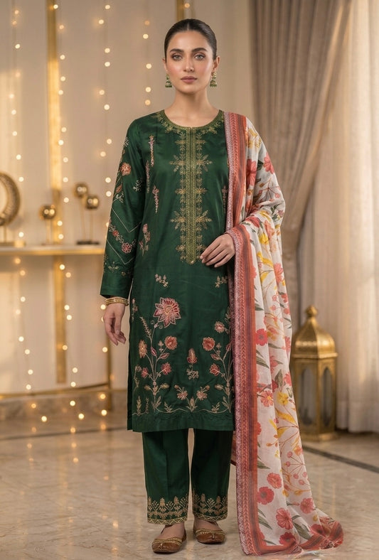 Buy Ready-to-Wear Embroidered Lawn 3 Piece Suit Online Pakistan