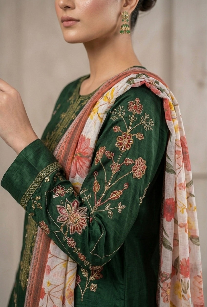 Buy Ready-to-Wear Embroidered Lawn 3 Piece Suit Online Pakistan