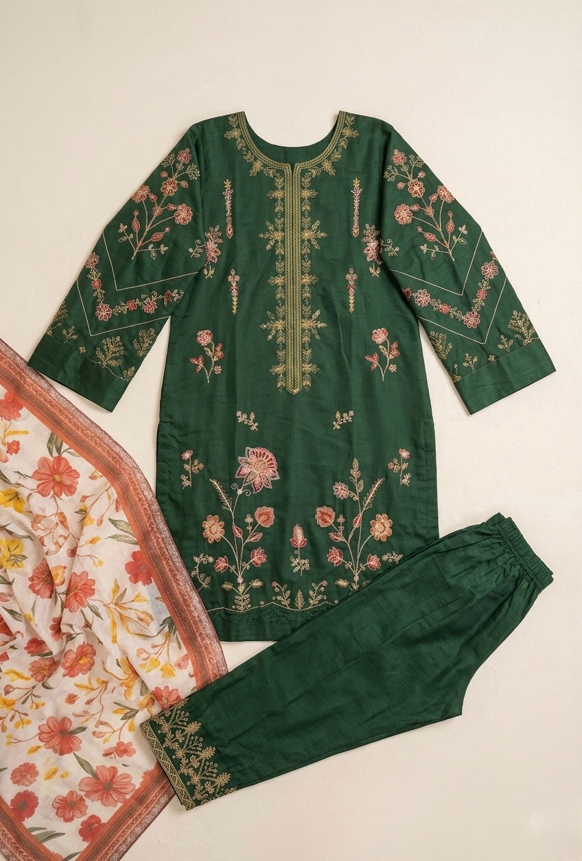 Buy Ready-to-Wear Embroidered Lawn 3 Piece Suit Online Pakistan